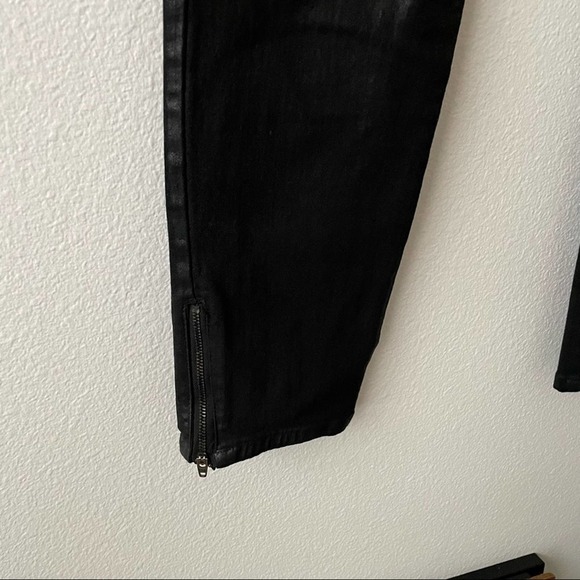 NYDJ Black Coated Denim Ankle Zip Jeggings - Picture 3 of 6